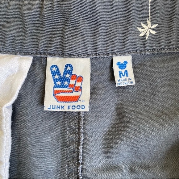 Junk Food x Disney Mickey Mouse Palm Tree Flat Front Chino Shorts Grey 7” M - Picture 10 of 16
